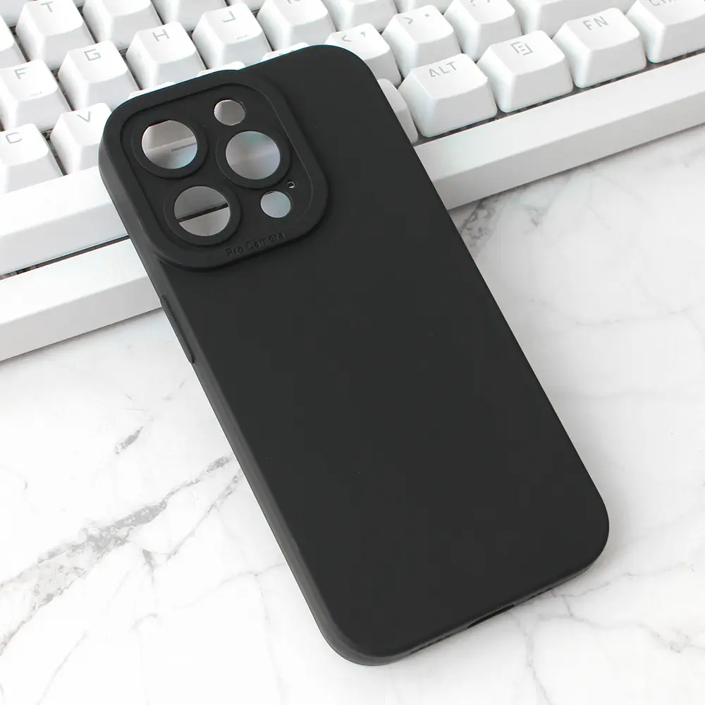 Torbica Silikon Pro Camera za Iphone 15 Pro 6.1 Crna