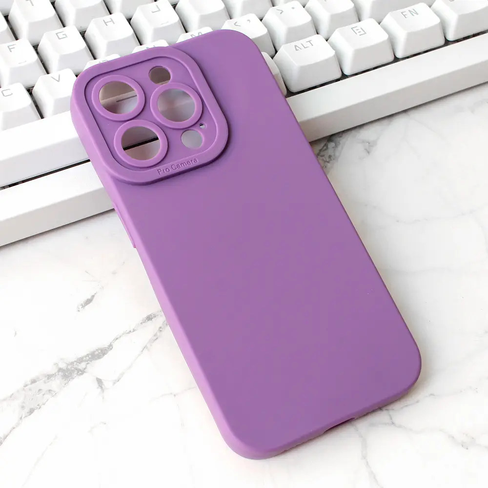 Torbica Silikon Pro Camera za Iphone 15 Pro 6.1 Ljubicasta