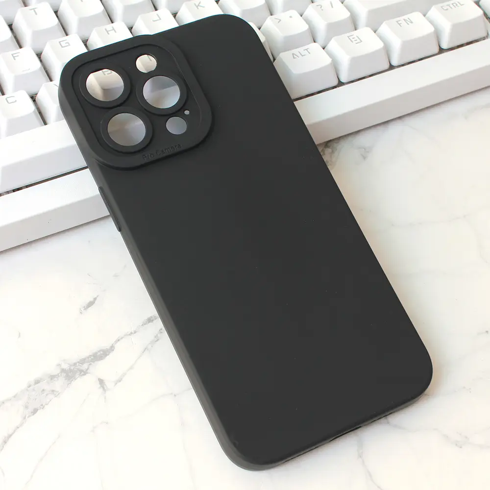Torbica Silikon Pro Camera za Iphone 15 Pro Max 6.7 Crna