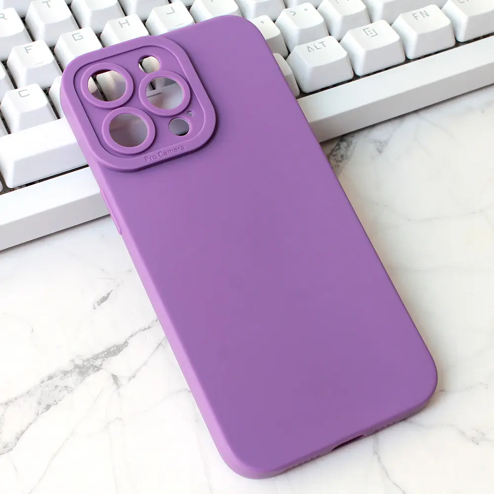 Torbica Silikon Pro Camera za Iphone 15 Pro Max 6.7 Ljubicasta