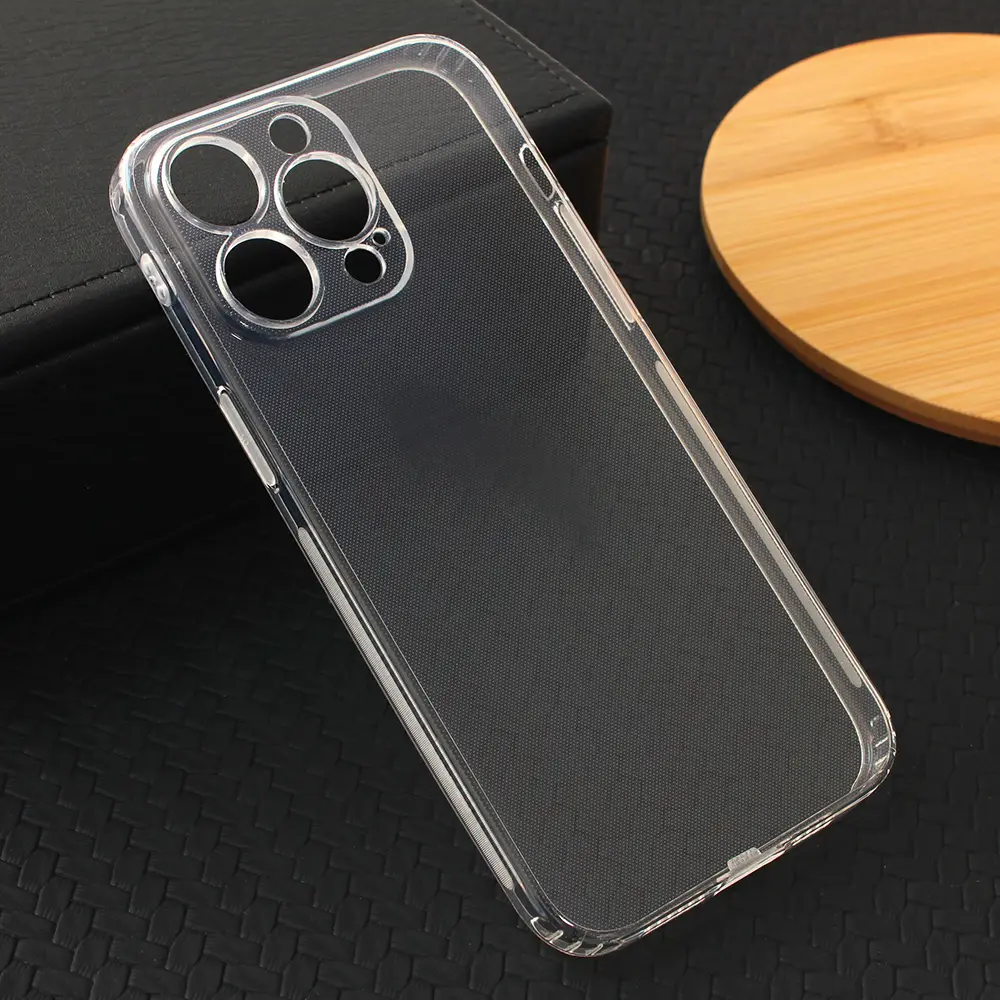 Torbica Silikonska Ultra Thin With Pluggy za Iphone 15 Pro Max 6.7 Transparent