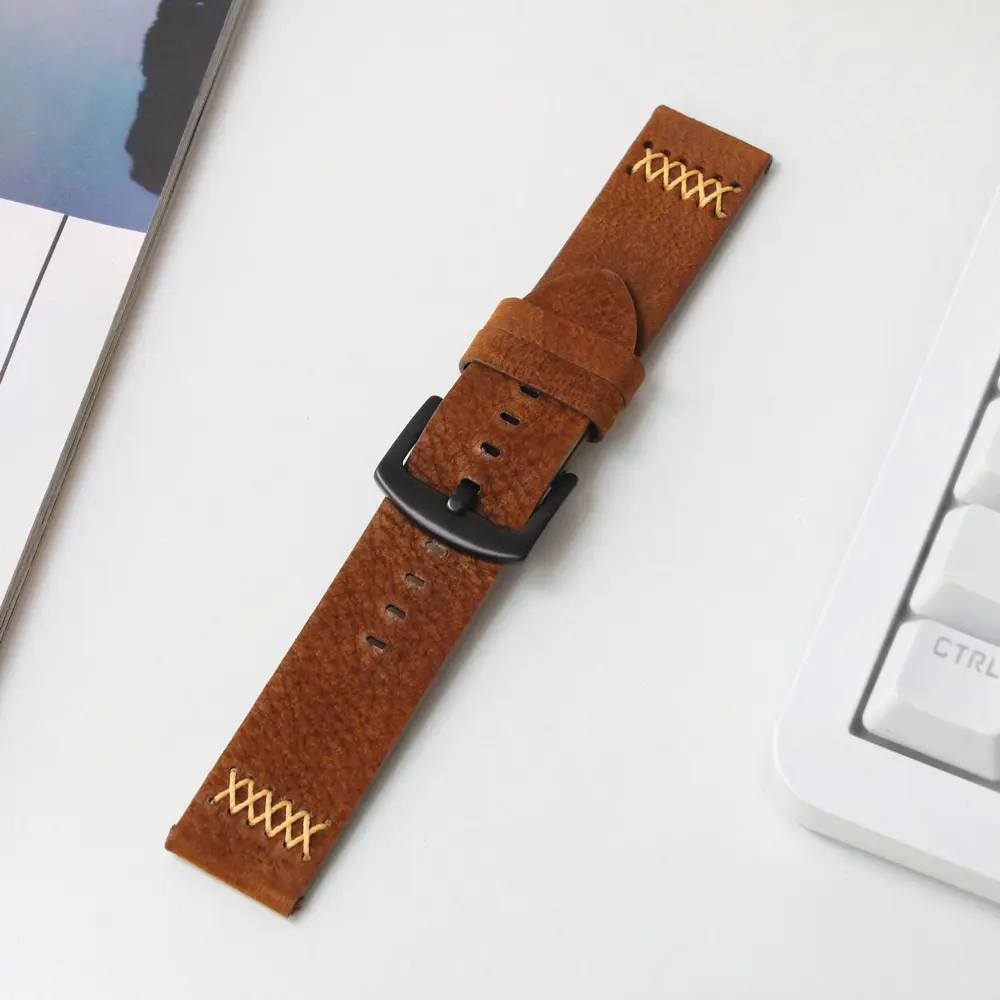Narukvica Thread Kozna za Smart Watch 22MM Braon