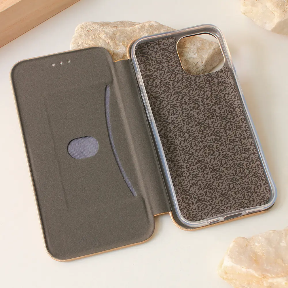 Torbica Teracell Flip Cover za Iphone 15 6.1 Zlatna
