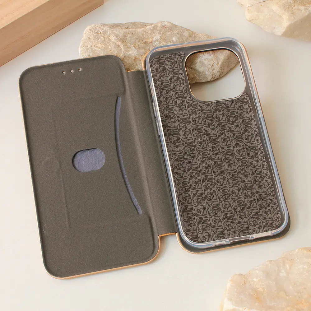 Torbica Teracell Flip Cover za Iphone 15 Pro 6.1 Zlatna