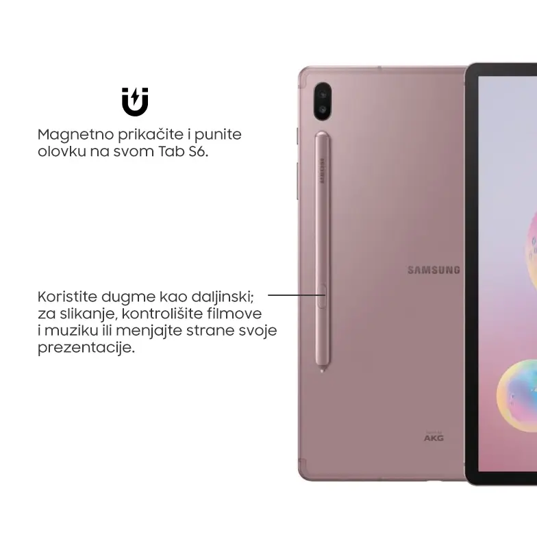 Olovka za Touch Screen za Samsung Tab S6 Roze