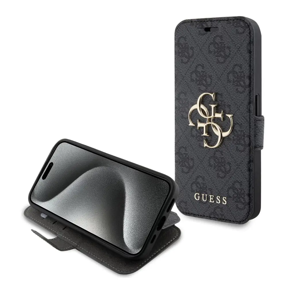 Torbica Guess Bk Pu Leather 4G Metal Logo za Iphone 15 6.1 Siva (gubkp15s4gmggr)