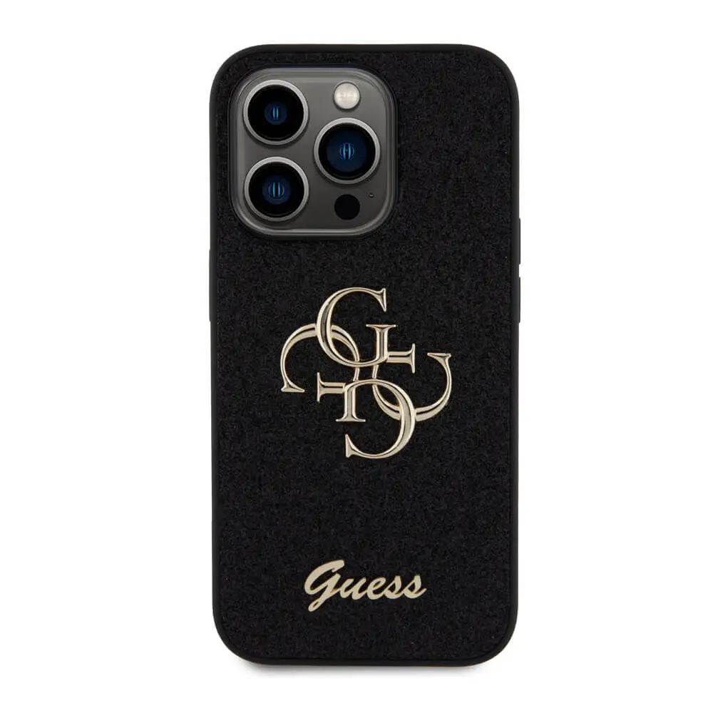 Torbica Guess Hc Fixed Glitter 4G Big Metal Logo za Iphone 15 Pro 6.1 Crna (guhcp15lhg4sgk)