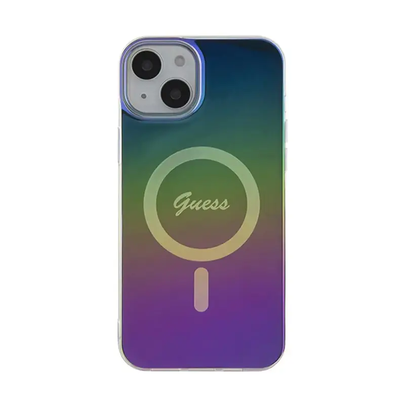 Torbica Guess Hc IML Magsafe Iridescent za Iphone 15 6.1 Crna (guhmp15shitsk)