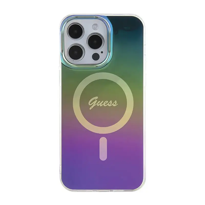 Torbica Guess Hc IML Magsafe Iridescent za Iphone 15 Pro 6.1 Crna (guhmp15lhitsk)