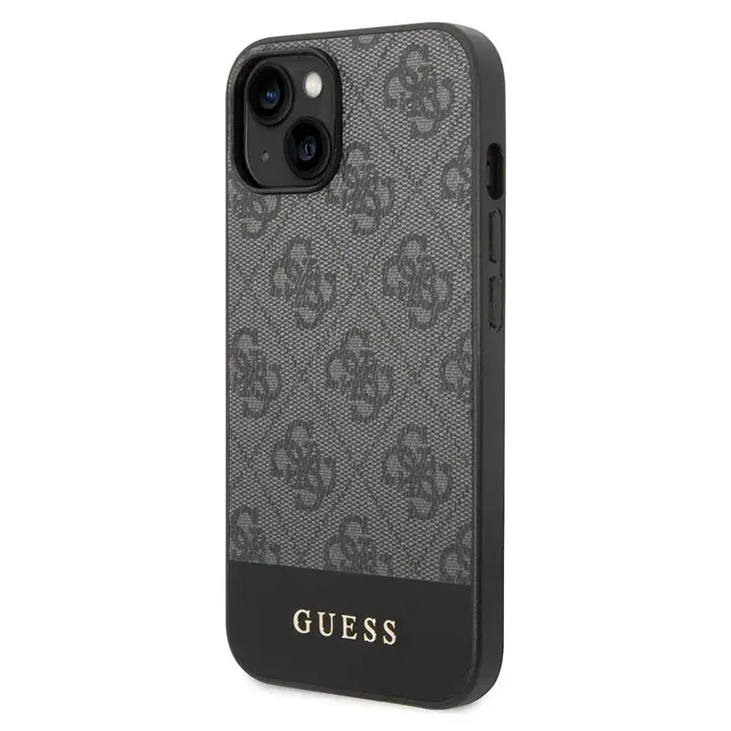 Torbica Guess Hc Pc/tpu 4G Pu Bottom Stripe za Iphone 15 6.1 Siva (guhcp15sg4glgr)