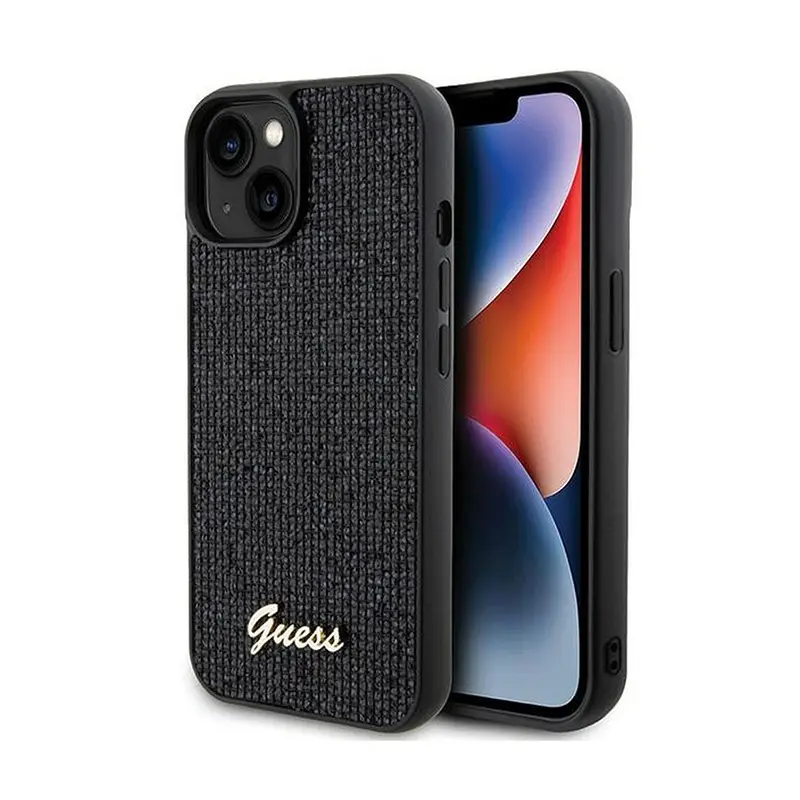 Torbica Guess Hc PU Disco Script Metal za Iphone 15 6.1 (guhcp15spmsdgsk)