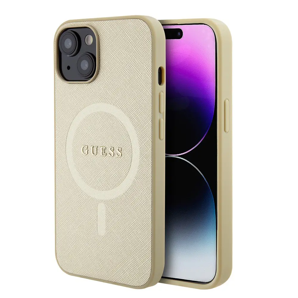 Torbica Guess Hc PU Saffiano Magsafe za Iphone 15 6.1 Bez (guhmp15spsahmcb)