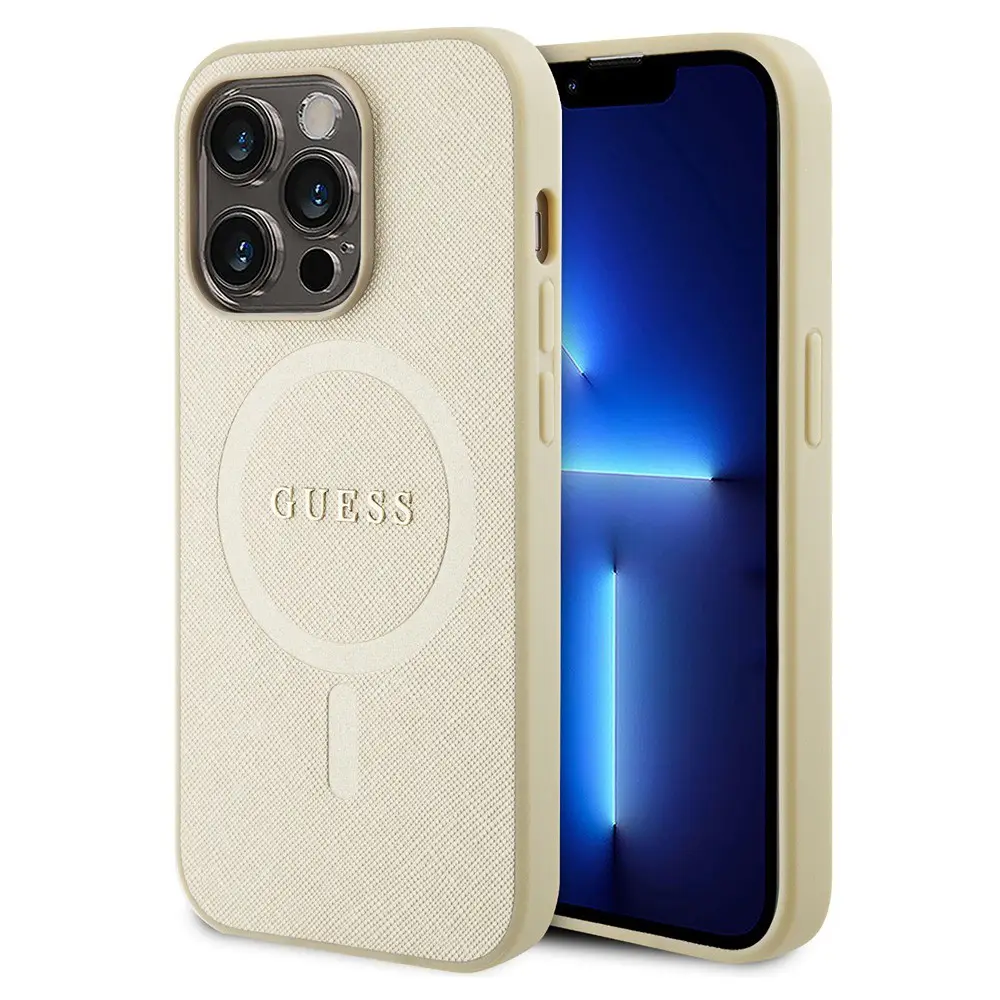 Torbica Guess Hc PU Saffiano Magsafe za Iphone 15 Pro 6.1 Bez (guhmp15lpsahmcb)