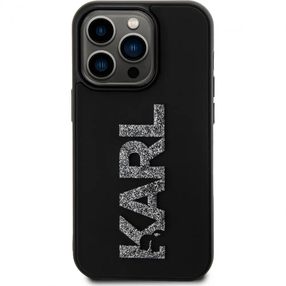 Torbica Karl Lagerfeld Hc 3D Logo Glitter za Iphone 15 Pro 6.1 Crna (klhcp15l3dmbkck)