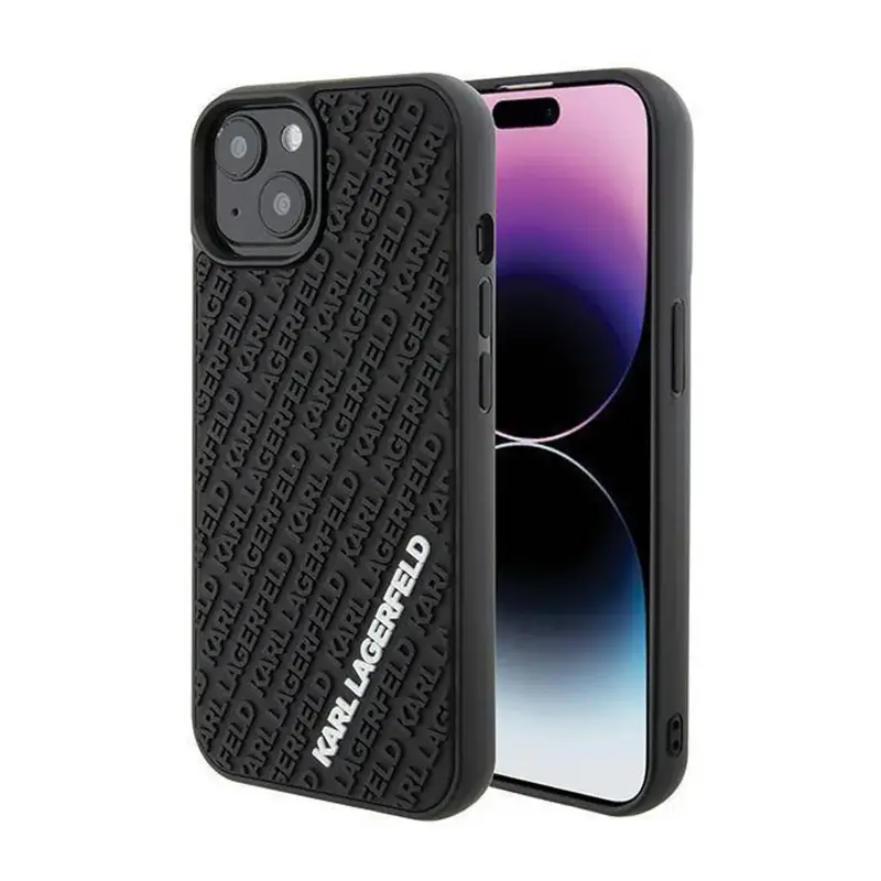 Torbica Karl Lagerfeld Hc 3D Multi Logo za Iphone 15 6.1 Crna (klhcp15s3dmkrlk)
