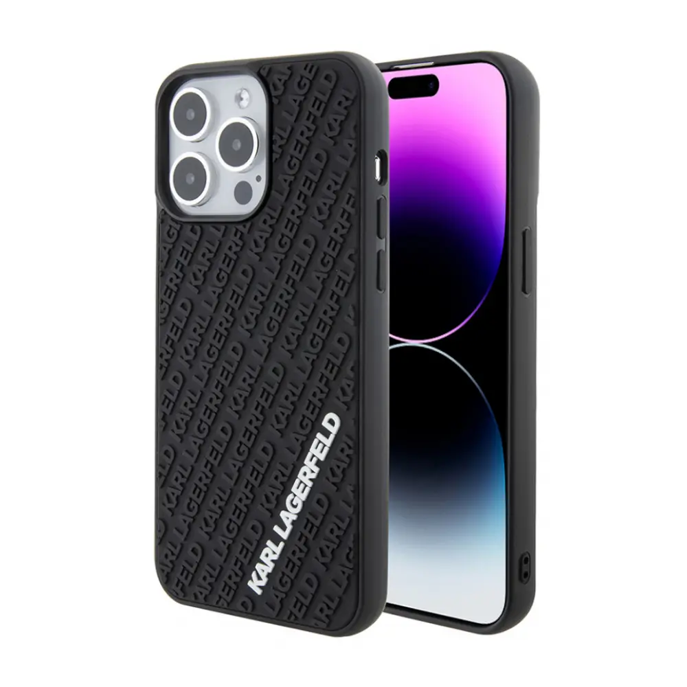 Torbica Karl Lagerfeld Hc 3D Multi Logo za Iphone 15 Pro 6.1 Crna (klhcp15l3dmkrlk)