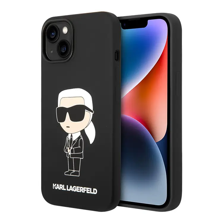 Torbica Karl Lagerfeld Hc Silicone NFT Ikonik za Iphone 15 6.1 Crna (klhcp15ssnikbck)