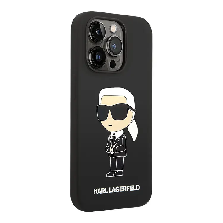 Torbica Karl Lagerfeld Hc Silicone NFT Ikonik za Iphone 15 Pro 6.1 Crna (klhcp15lsnikbck)