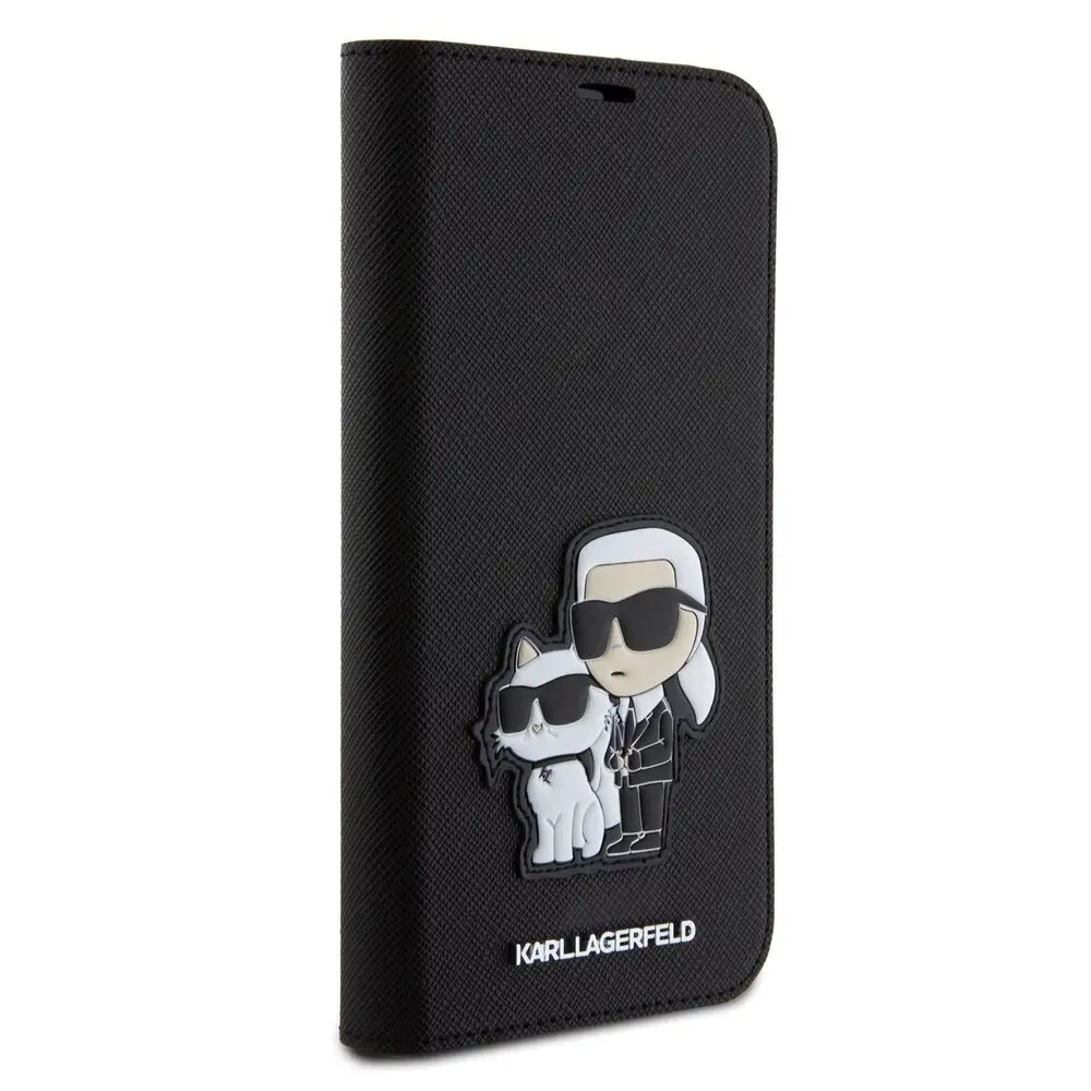 Torbica Karl Lagerfeld Saffiano BP Nft Karl&choupette za Iphone 15 Pro Max 6.7 Crna (klbkp15xsankcpk)