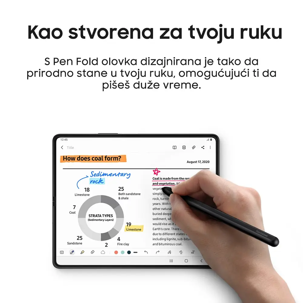 Olovka za Touch Screen za Samsung Z Fold 3 Crna Tip 2