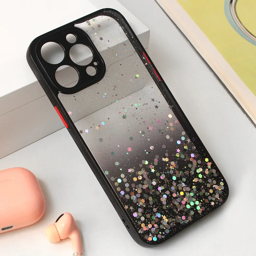 Torbica Frame Glitter za Iphone 15 Pro Max 6.7 Crna