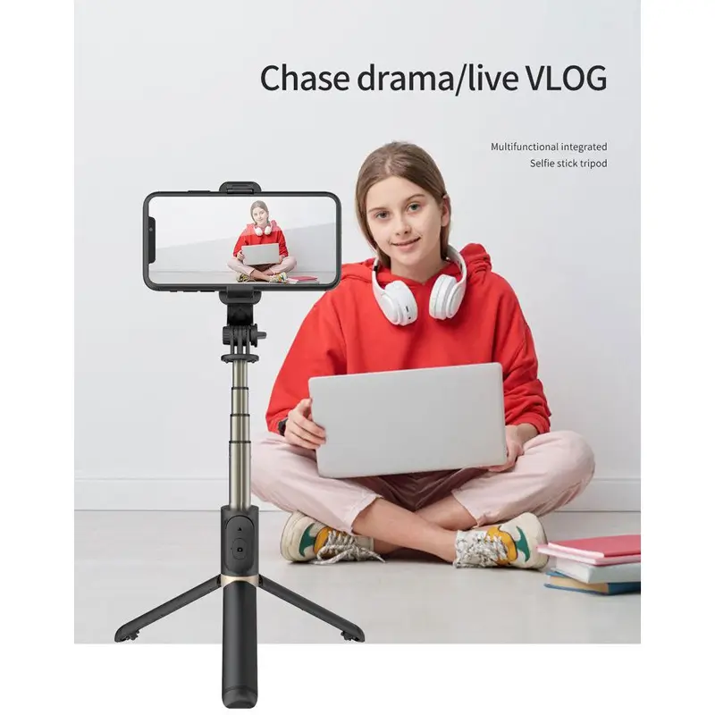 Selfie Stick Remax Tripod 1.3m P17 Crni