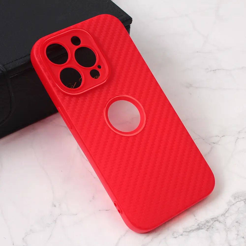 Torbica Carbon Stripe za Iphone 14 Pro 6.1 Crvena