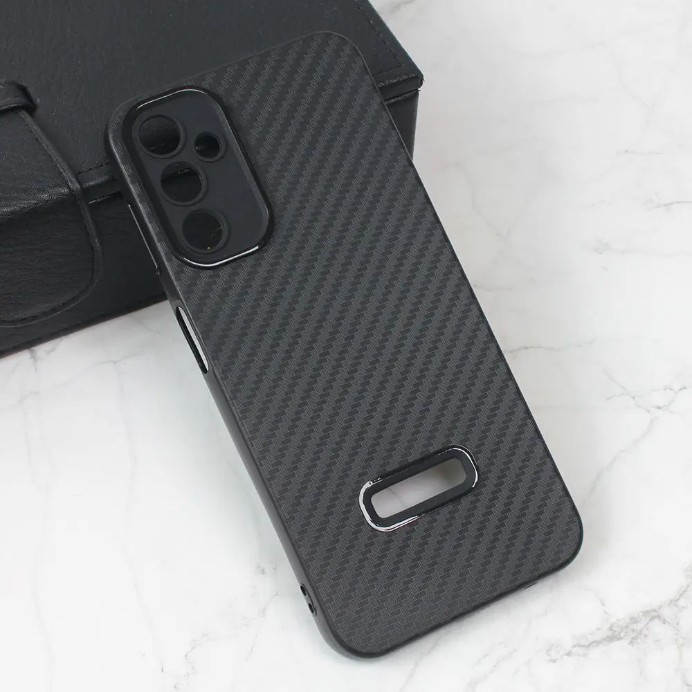 Torbica Carbon Stripe za Samsung A245F Galaxy A24 4G Crna