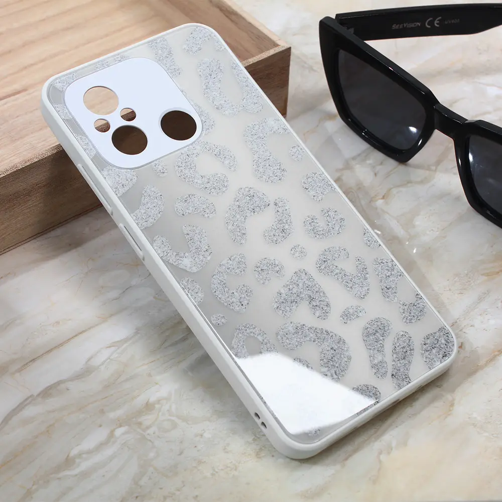 Torbica Shiny Glass za Xiaomi Redmi 12C Bela