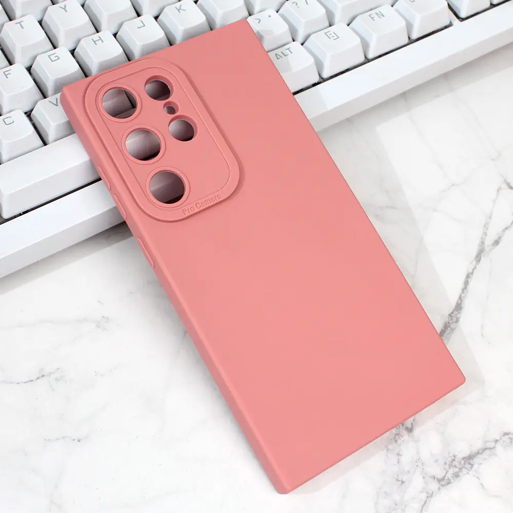 Torbica Silikon Pro Camera za Samsung S928B Galaxy S24 Ultra Roze