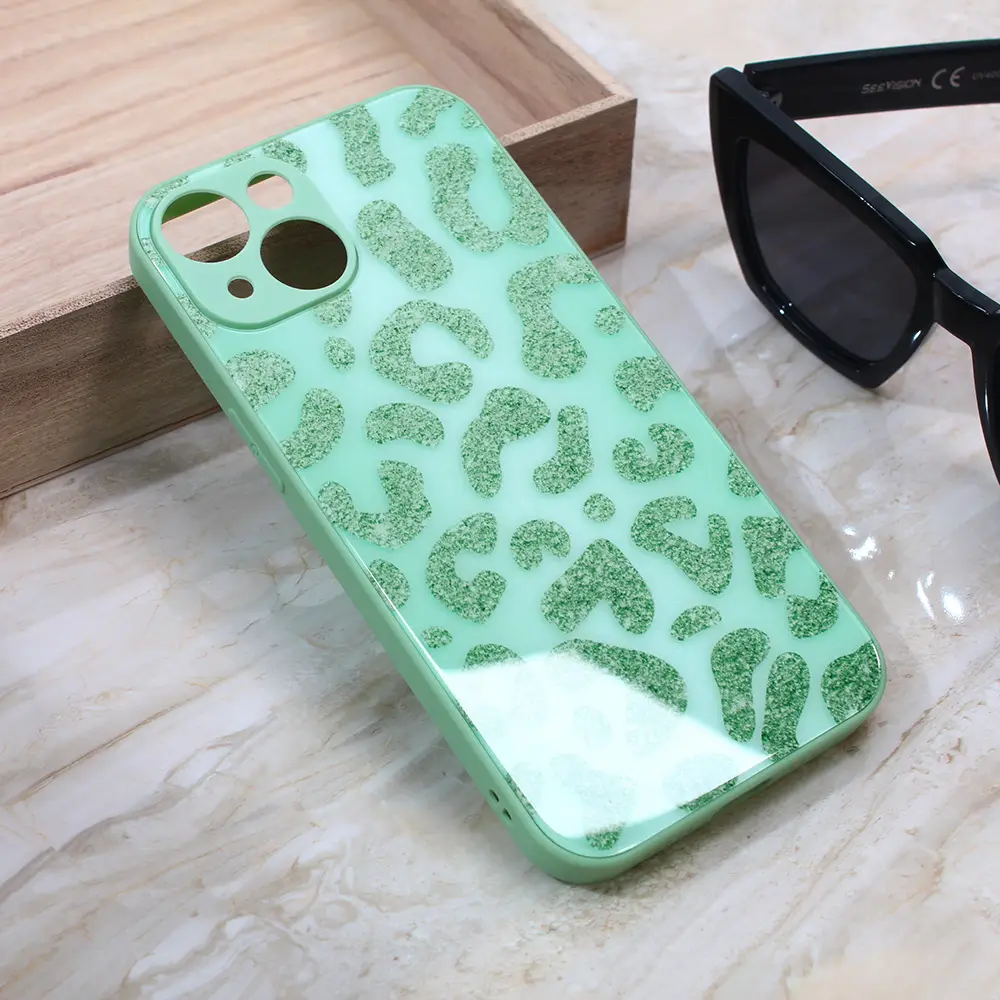 Torbica Shiny Glass za Iphone 14 6.1 Svetlo Zelena