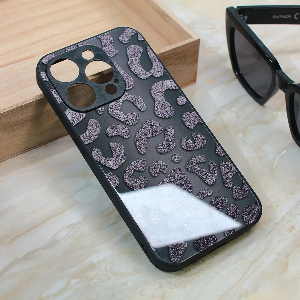 Torbica Shiny Glass za Iphone 14 Pro 6.1 Crna