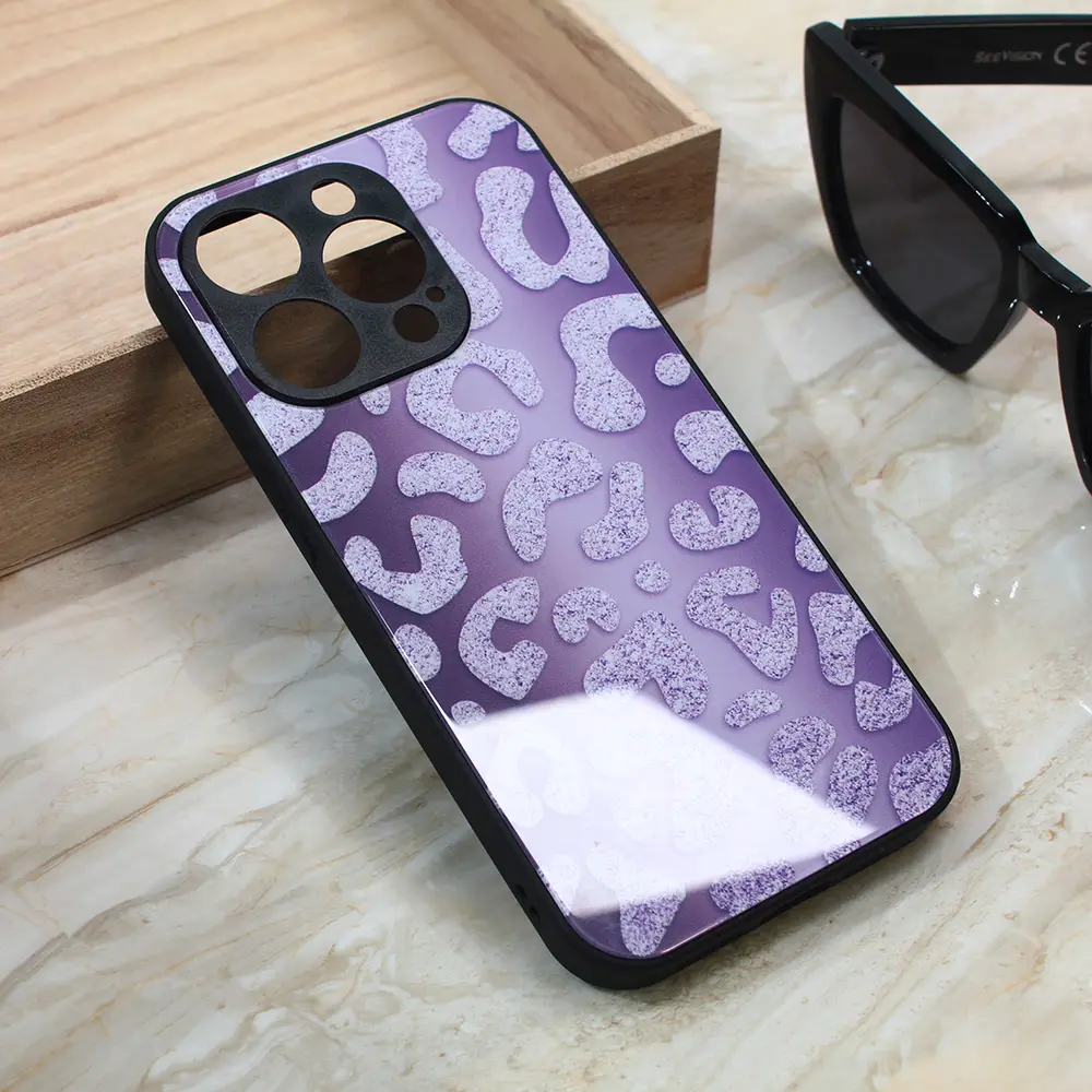 Torbica Shiny Glass za Iphone 14 Pro 6.1 Ljubicasta