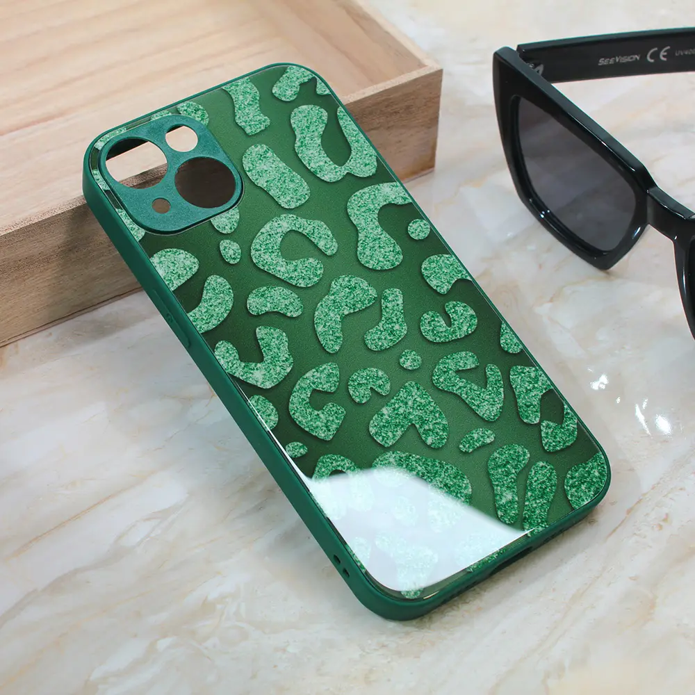Torbica Shiny Glass za Iphone 15 6.1 Zelena