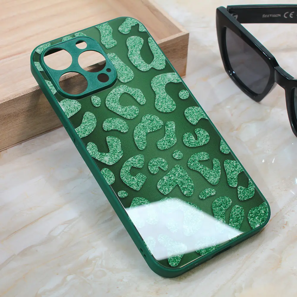 Torbica Shiny Glass za Iphone 15 Pro Max 6.7 Zelena