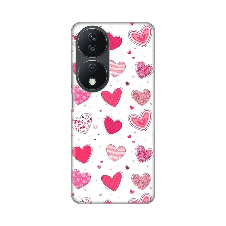 Torbica Silikonska Print Skin za Honor X7B Pink Hearts