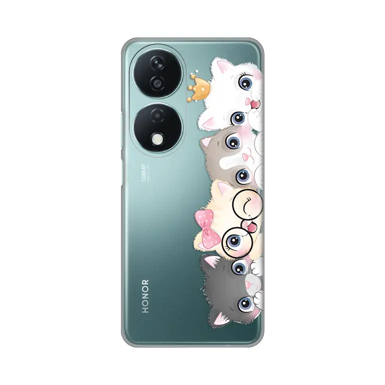 Torbica Silikonska Print Skin za Honor X7B Cats