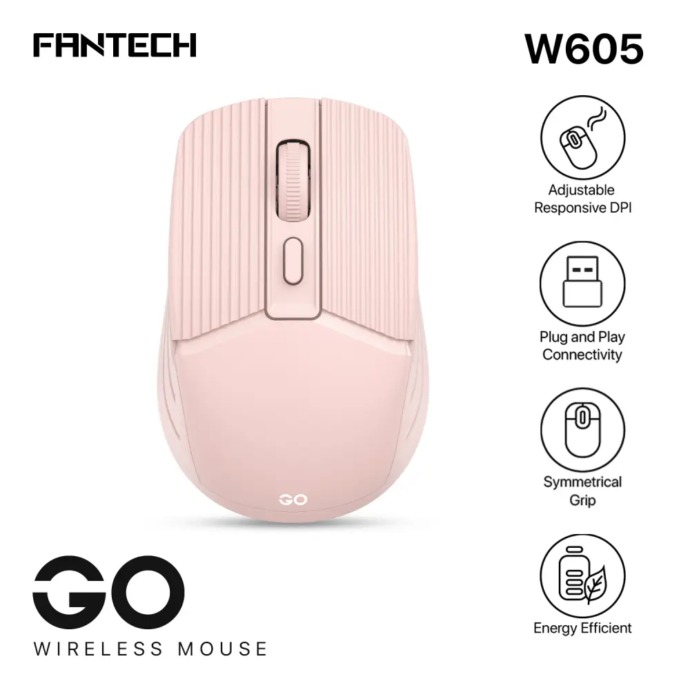 Mis Wireless Fantech W605 GO Roze