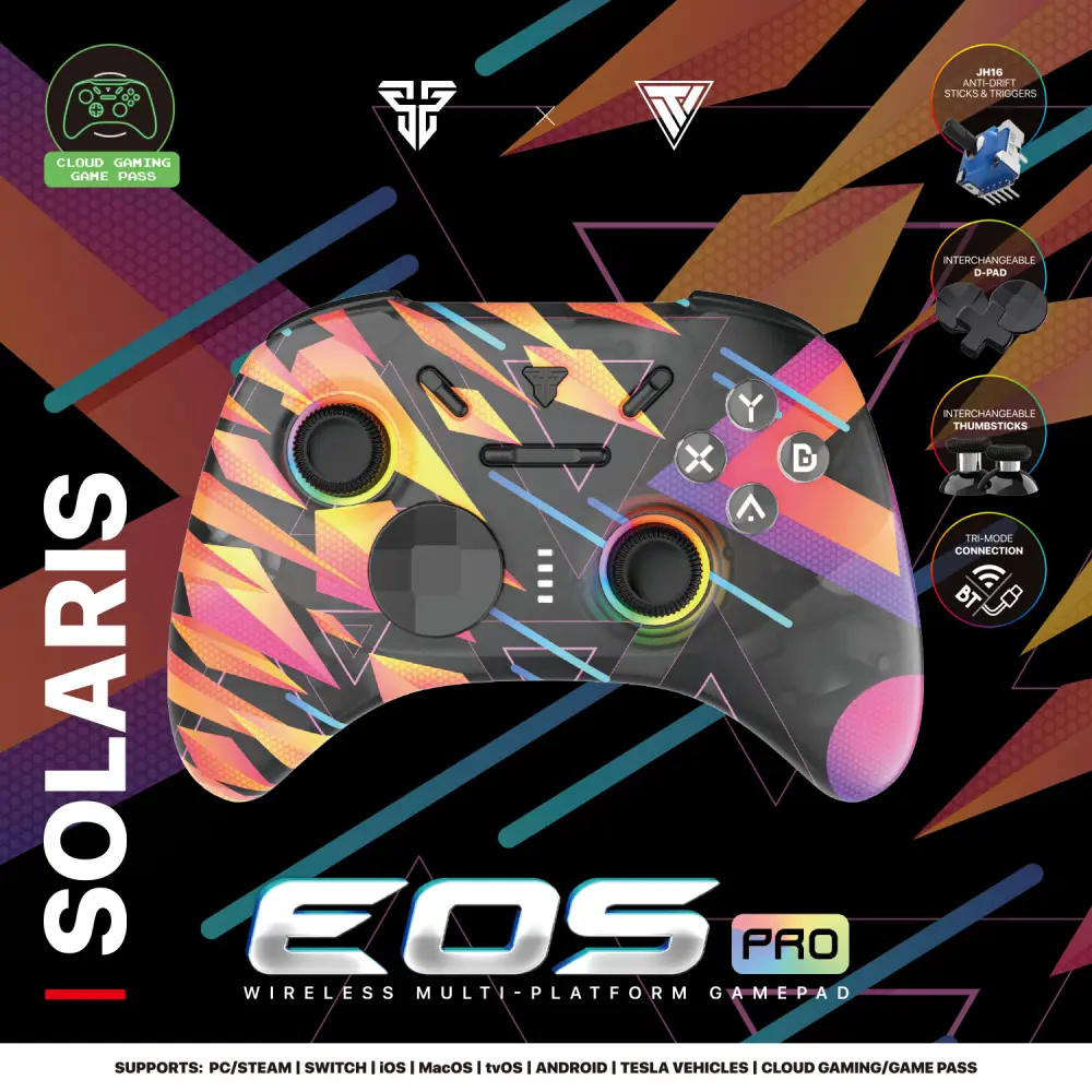 Joypad Wireless Fantech WGP15 EOS PRO Multiplatform RGB Rainbow