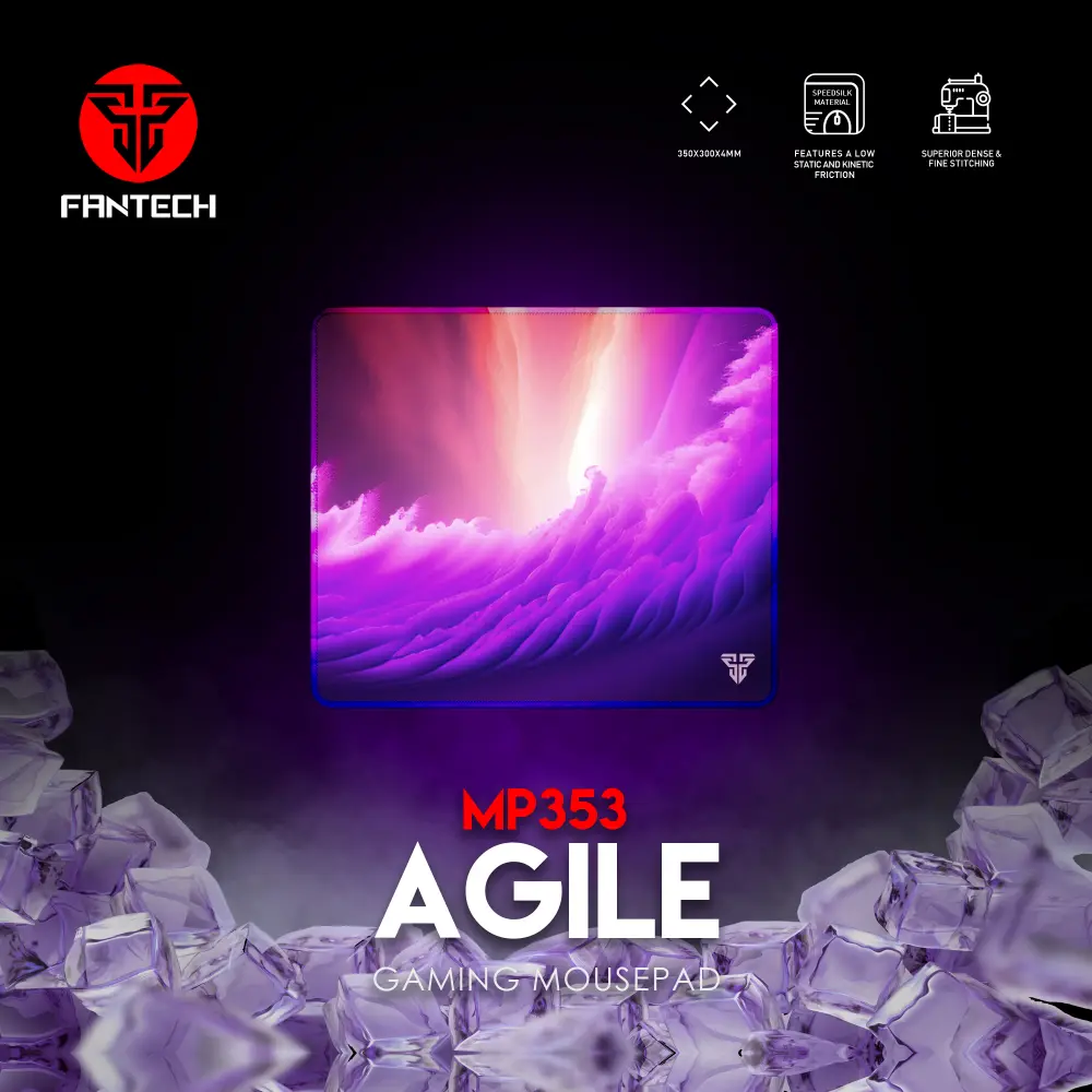 Mis Wireless Gaming Fantech XD7 Aria Ljubicasti sa Podlogom Fantech MP353 Agile Ljubicasta