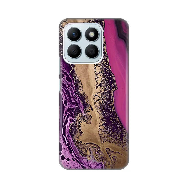 Torbica Silikonska Print za Honor X8B Purple Gold Marble