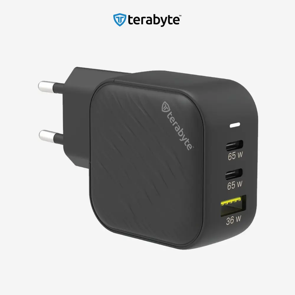 Punjac Univerzalni Terabyte Tr65w, Gan, Pps, PD 3.0, QC 3.0, 65W sa PD Type C Kablom Crni CE