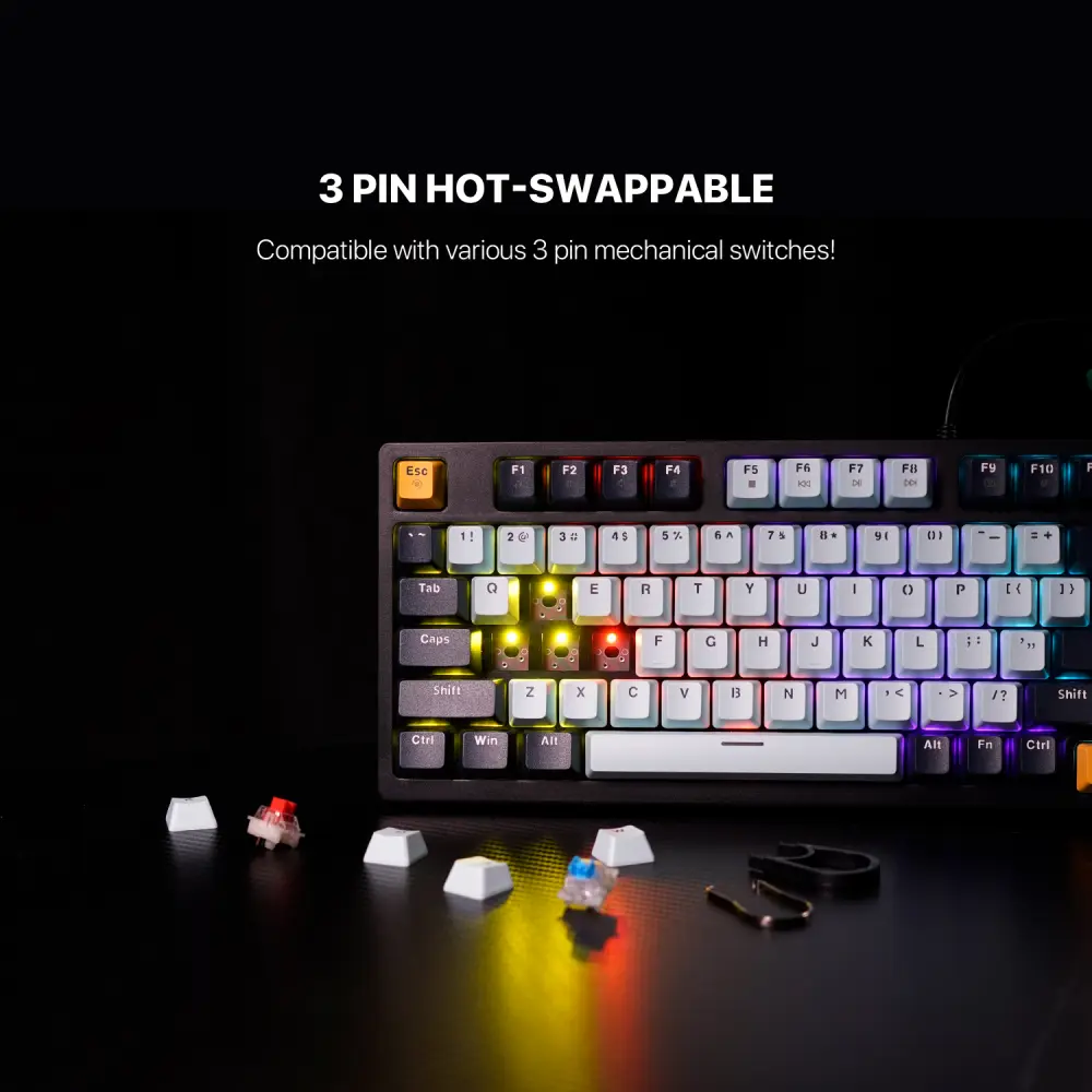 Tastatura Mehanicka Gaming Fantech MK890 RGB Atom 96 Navy (blue Switch)