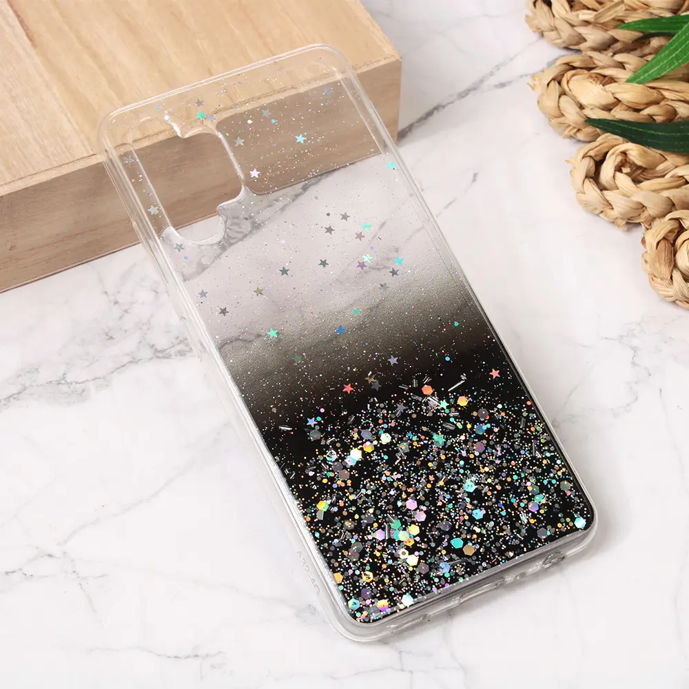 Torbica Silikonska Glitter za Samsung A325F Galaxy A32 4G (eu) Crna