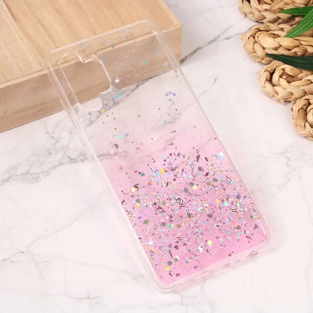 Torbica Silikonska Glitter za Samsung A325F Galaxy A32 4G (eu) Roze