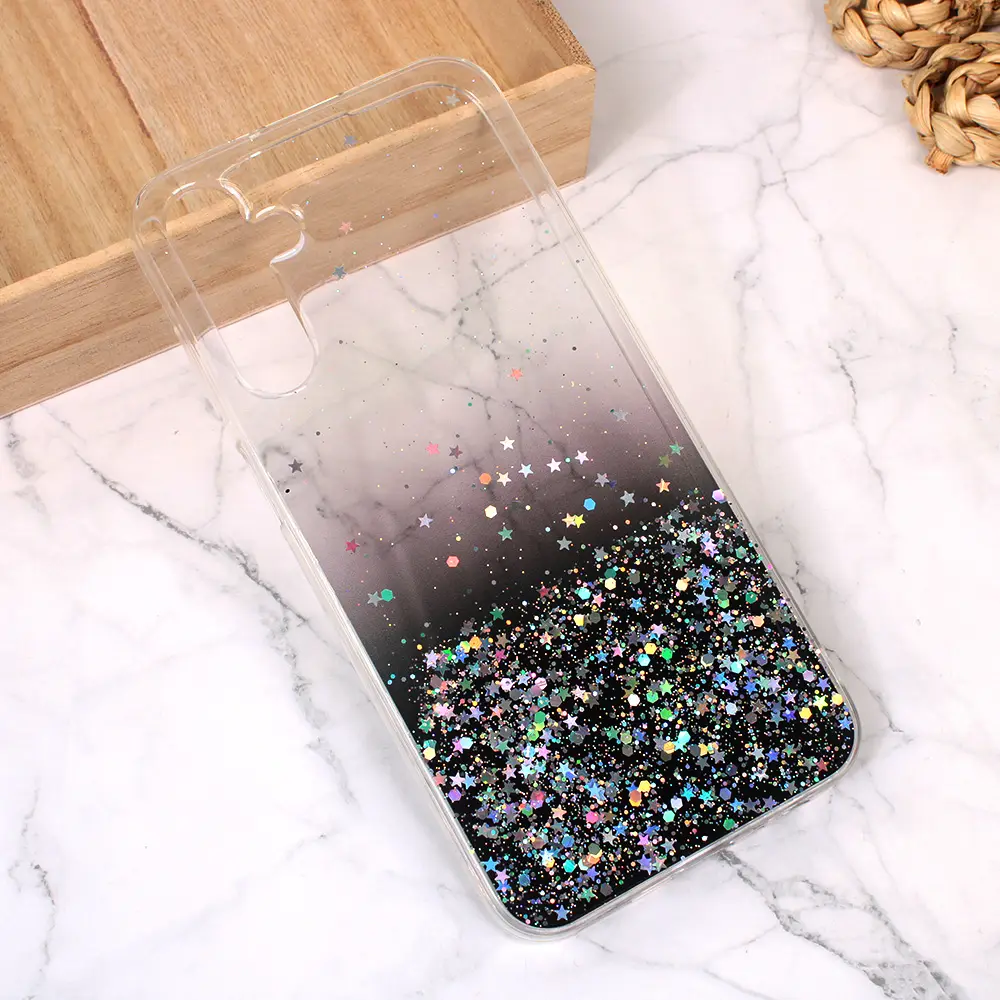 Torbica Silikonska Glitter za Samsung A156F Galaxy A15 5G Crna