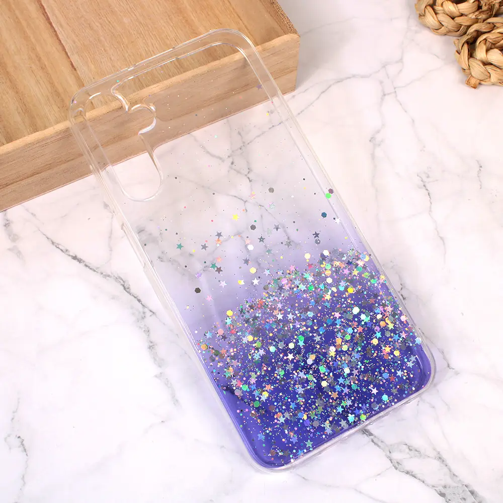 Torbica Silikonska Glitter za Samsung A156F Galaxy A15 5G Ljubicasta