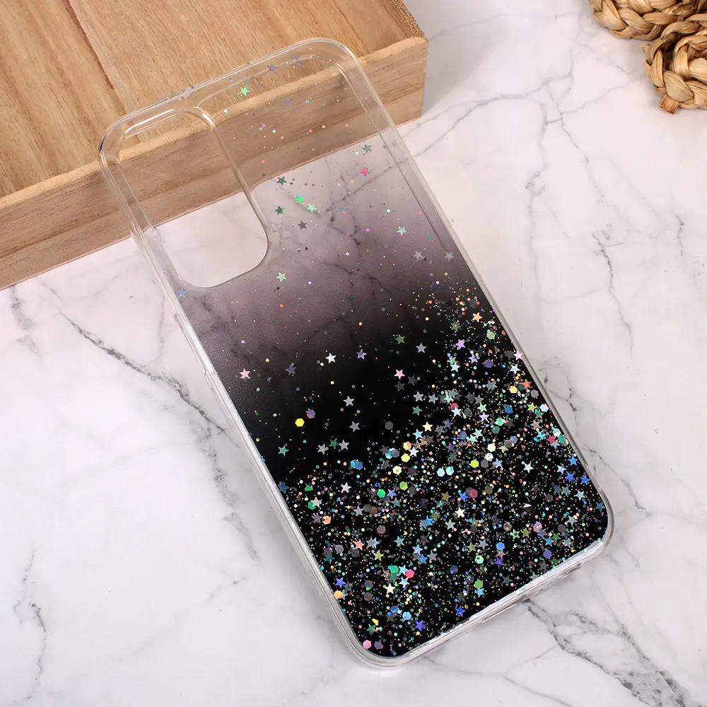 Torbica Silikonska Glitter za Samsung A256B Galaxy A25 5G Crna