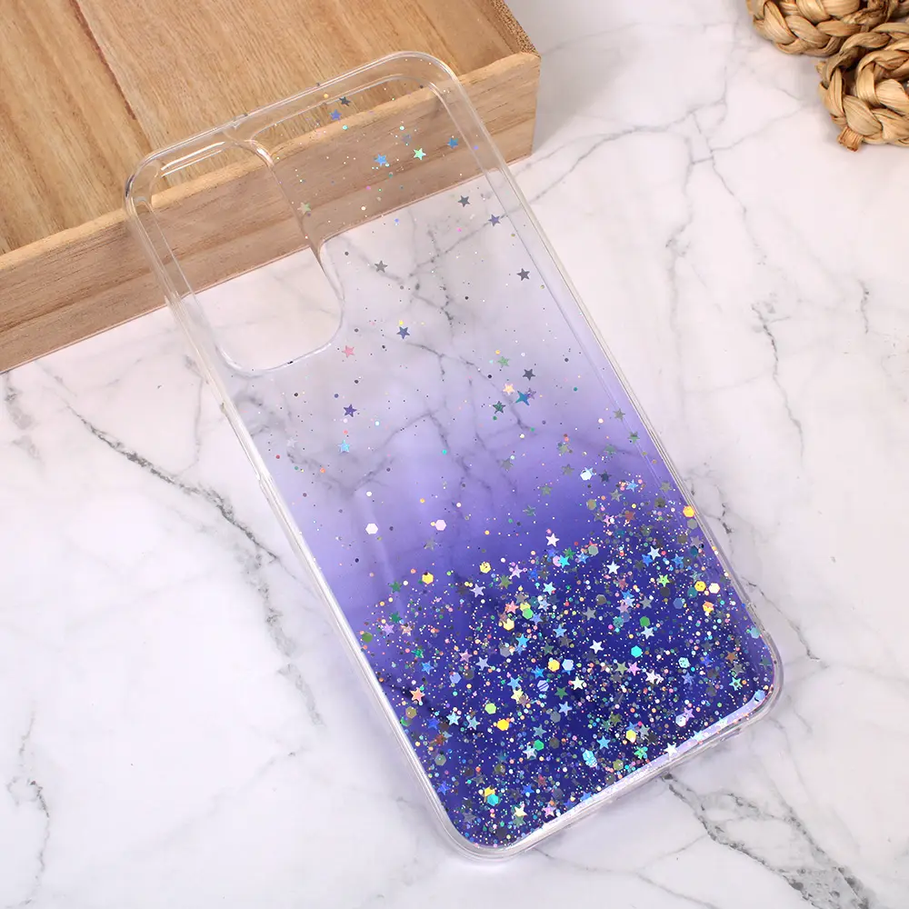 Torbica Silikonska Glitter za Samsung A256B Galaxy A25 5G Ljubicasta