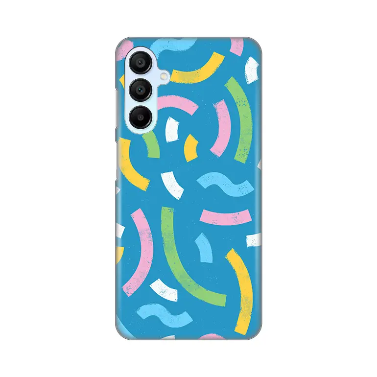 Torbica Silikonska Print za Samsung A156B Galaxy A15 5G Happy Lines Blue